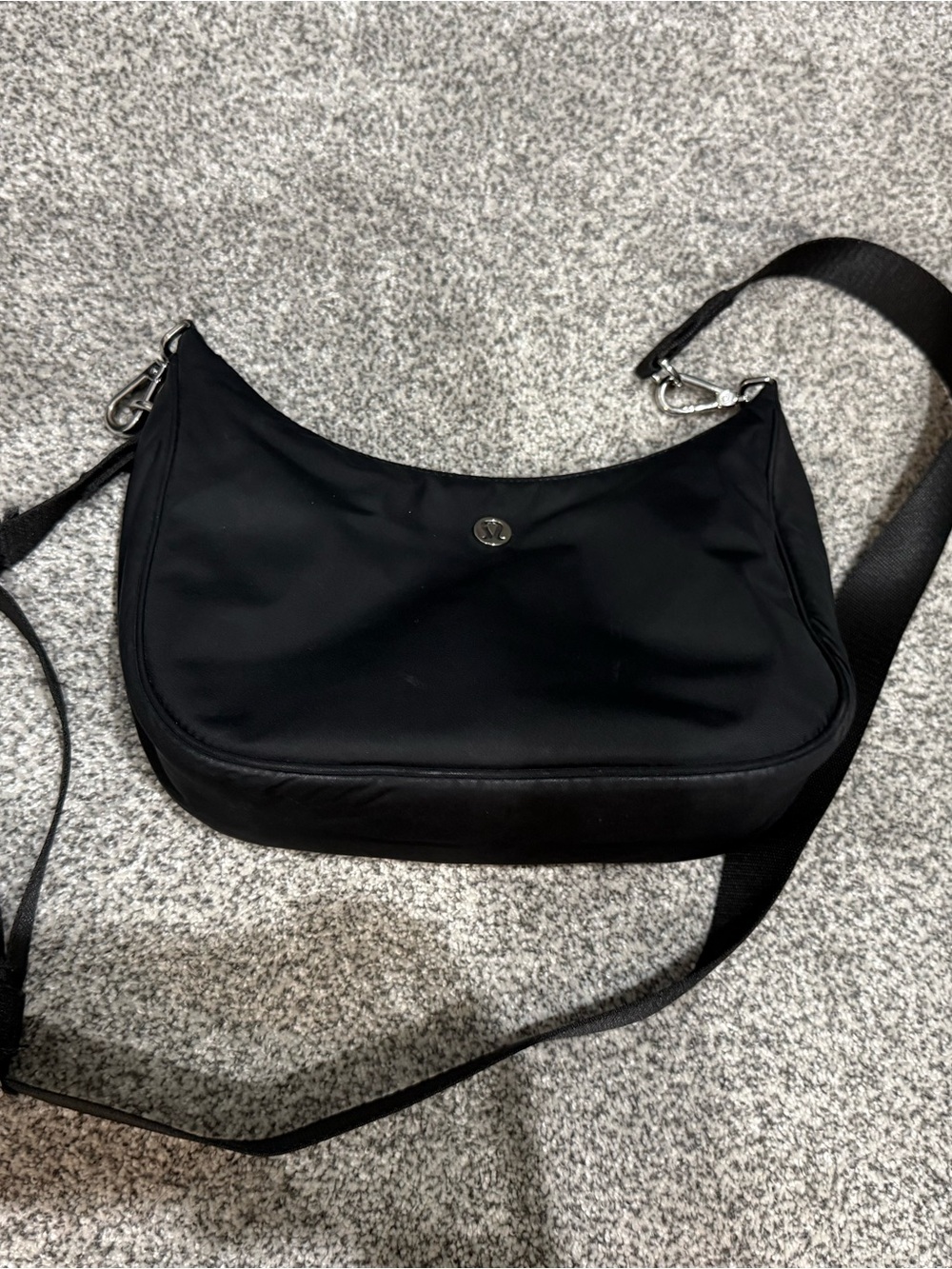 lululemon athletica Black Crescent Shoulder Bag